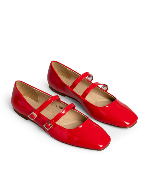 Balerina Roja Doble Hebilla Confort 710